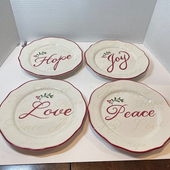 Better Homes & Gardens Heritage Collection Holiday 2011 Ceramic Plates Set Of 4 - Picture 2 of 13
